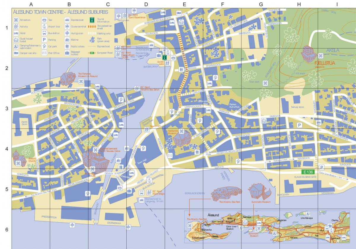 alesund Norwegen Stadtplan