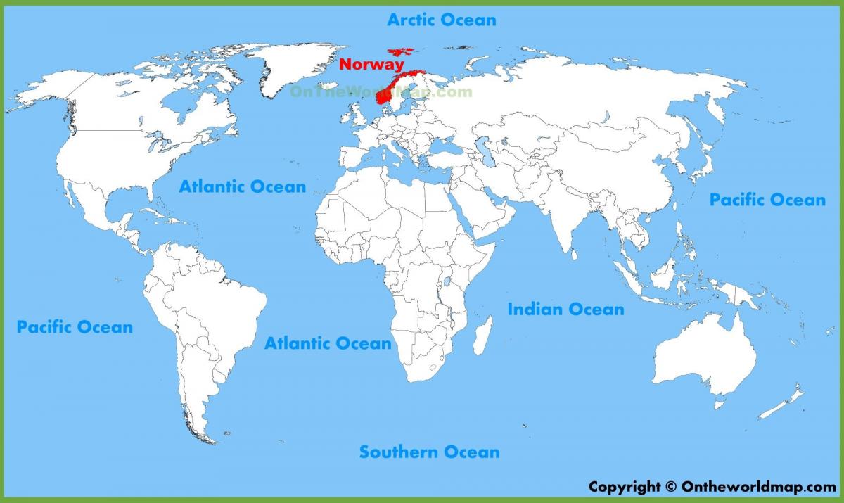 Weltkarte Norwegen