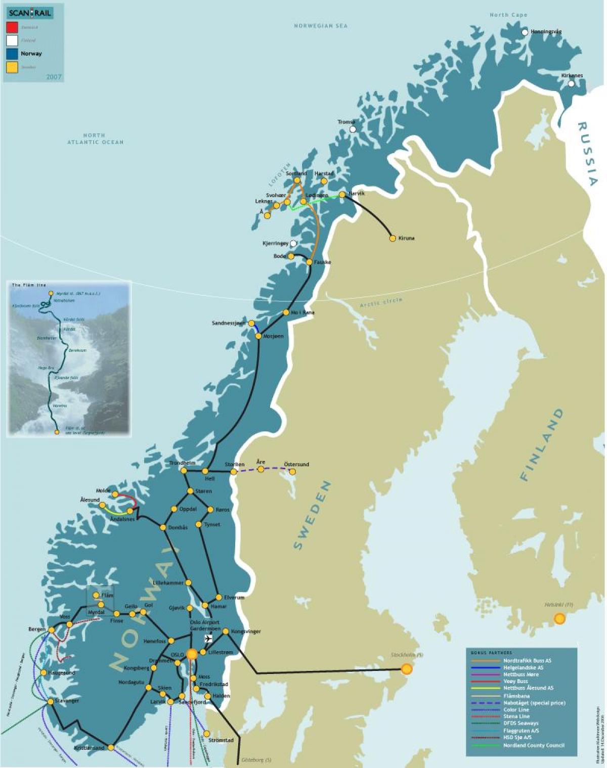 Norwegen-rail-Karte