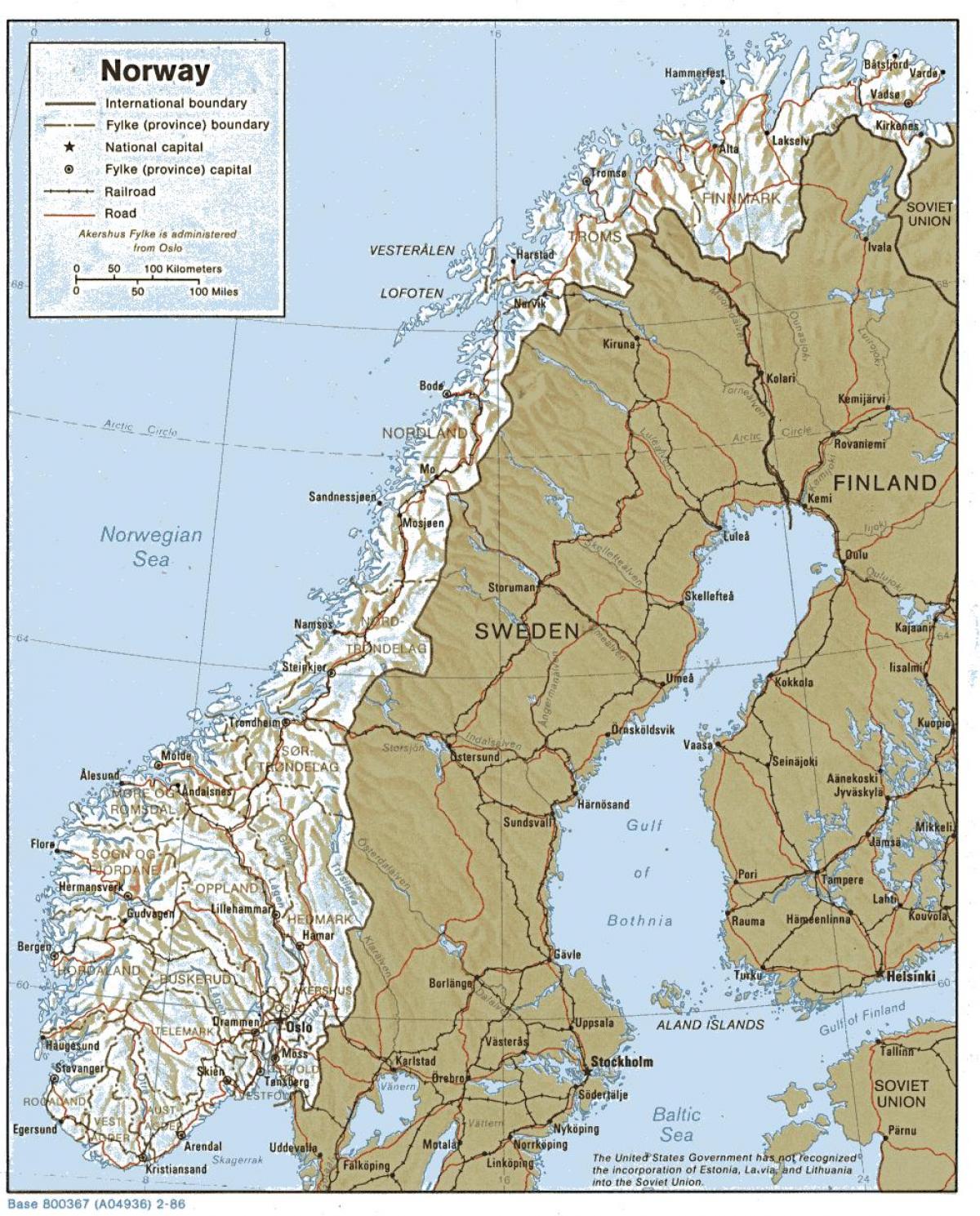 Nordeuropa karte