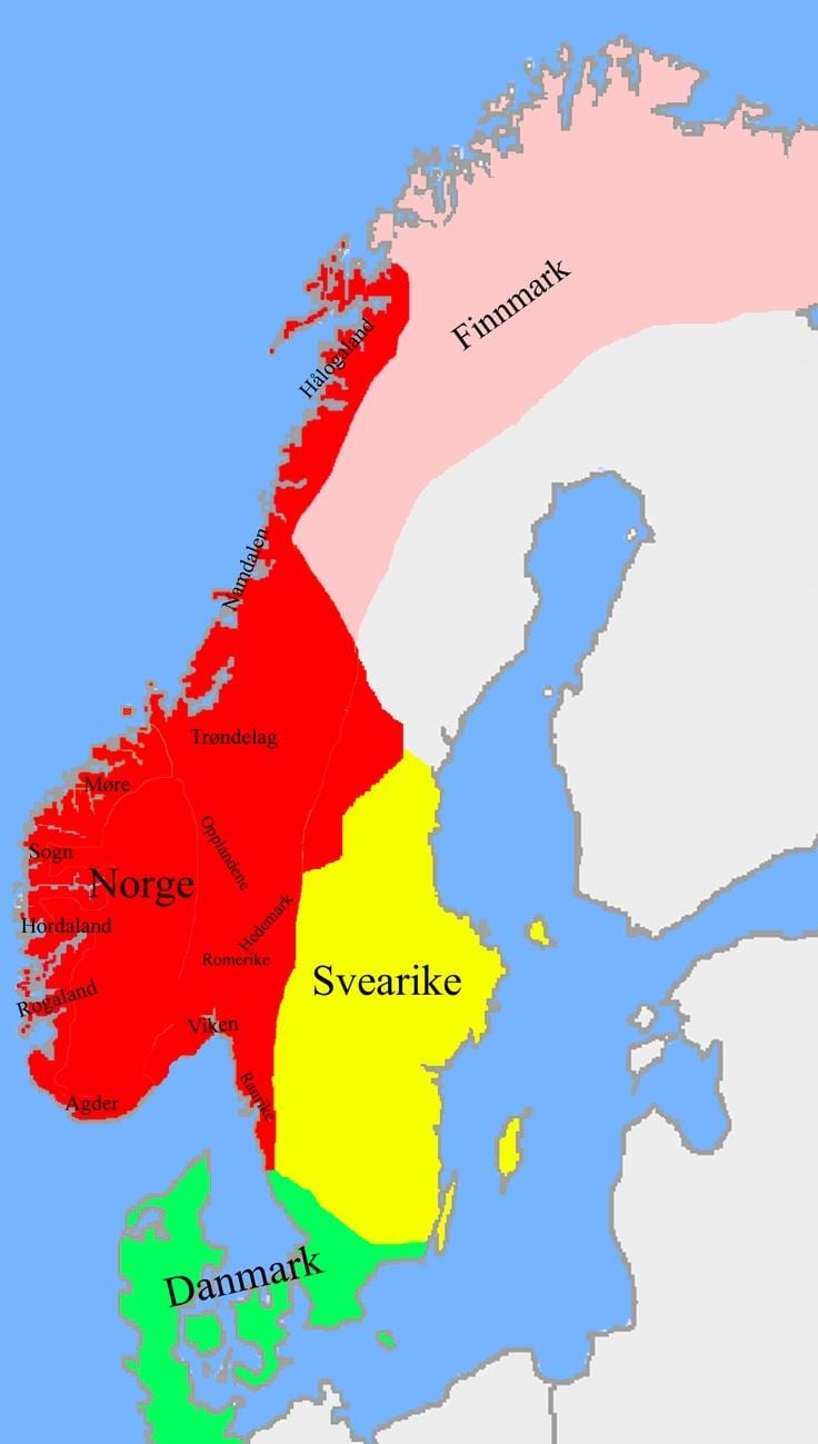 Karte von Norwegen Grenzen