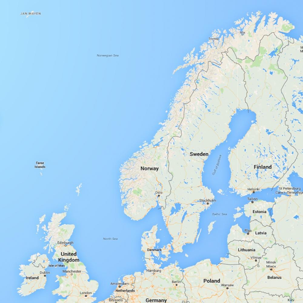 Norwegen Küste Karte