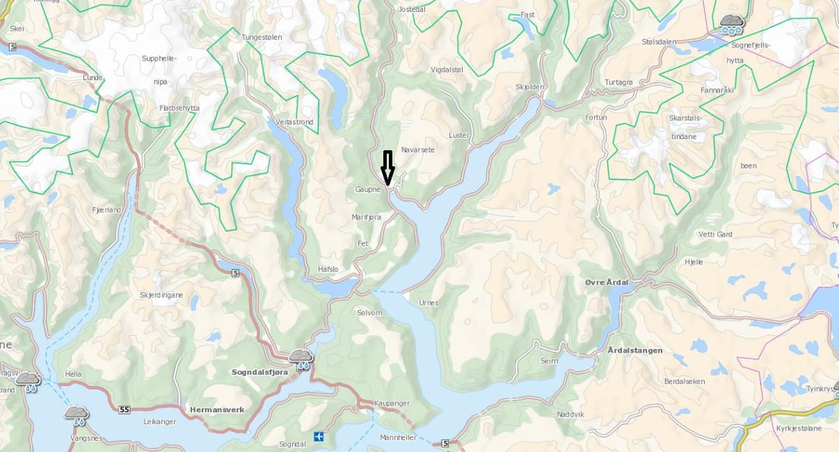 Karte von Norwegen kommune