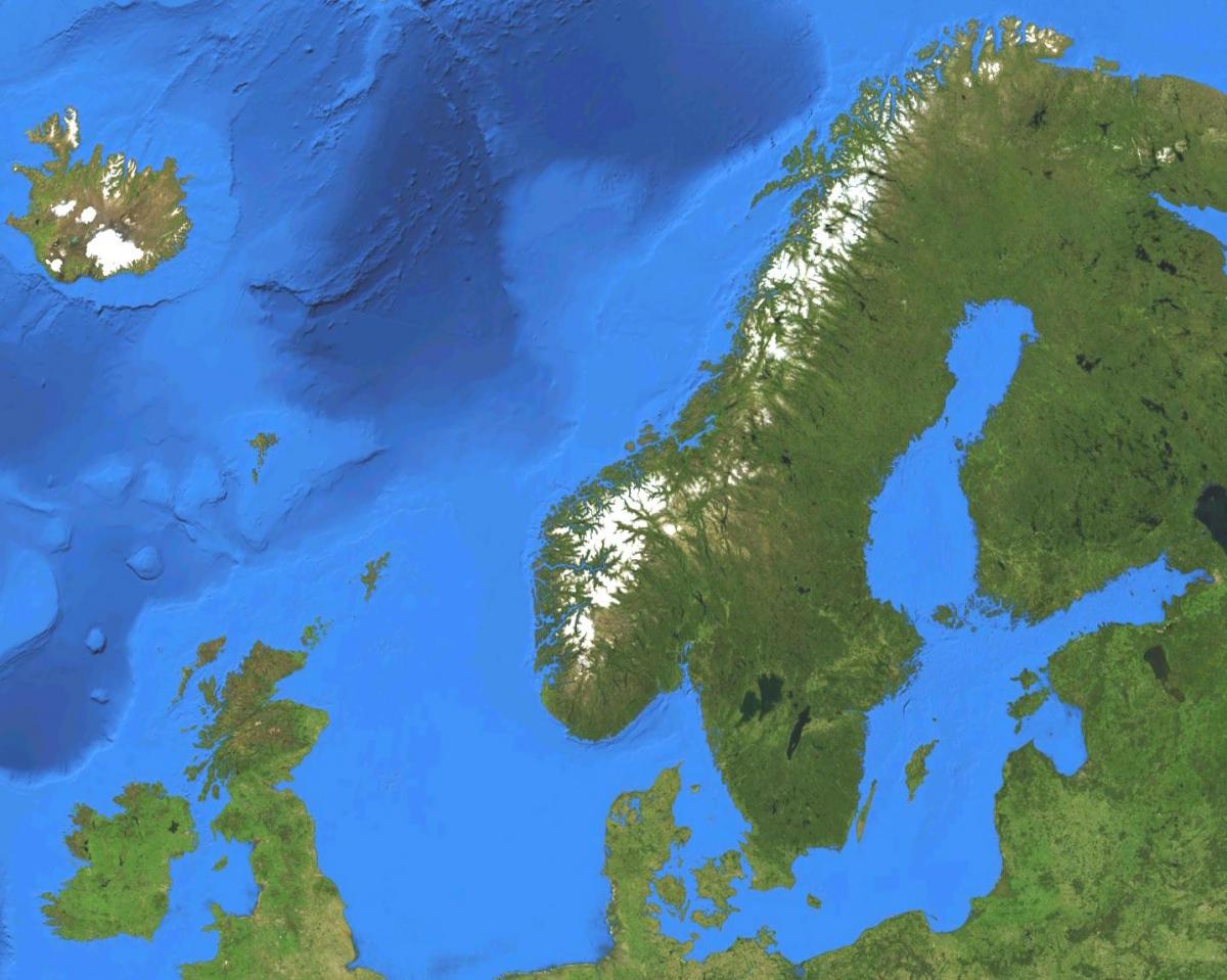 Karte von Norwegen-Sat