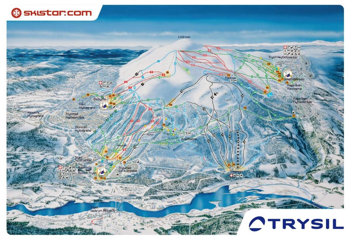 ski Norwegen-map