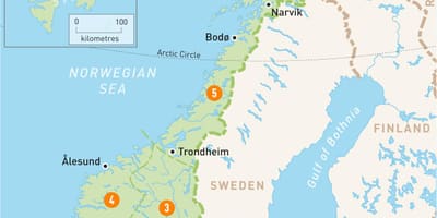 Karte von alta Norwegen