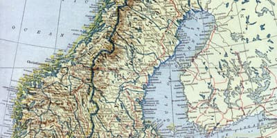 Karte der alten Norwegen