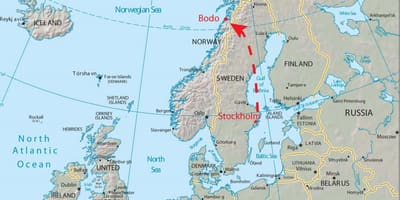 Karte von bodo, Norwegen