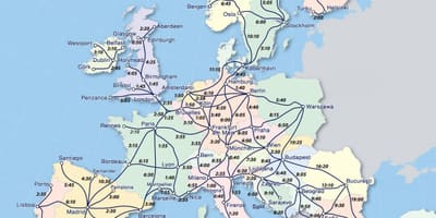 Karte von eurail Norwegen