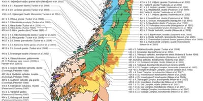 Karte der geologischen Norwegen