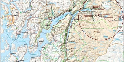 Hardangerfjord, Norwegen-map
