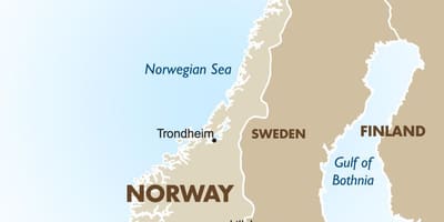 Norwegen Hauptstadt Karte