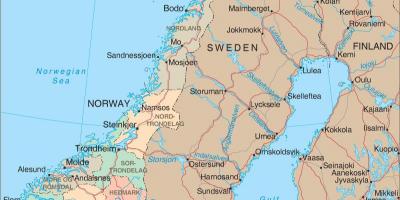 Eine Karte von Norwegen