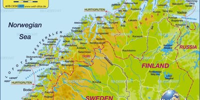 Karte von kirkenes Norwegen