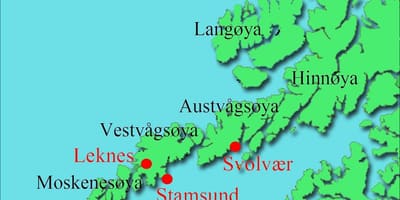Lofoten Inseln, Norwegen-map