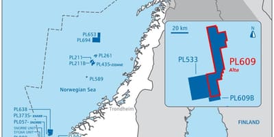 Karte von Norwegen öl