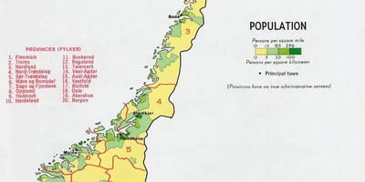 Norwegen Bevölkerung Karte
