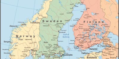 Karte von Norwegen Land