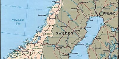 Karte von Norwegen latitude