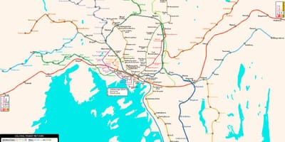 Karte von Norwegen metro