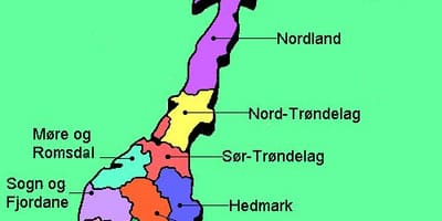 Karte Norwegens landschaftsrouten 