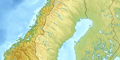 Karte von physischen Norwegen