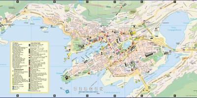 Straßenkarte von bergen Norwegen