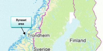 Karte von trondheim, Norwegen